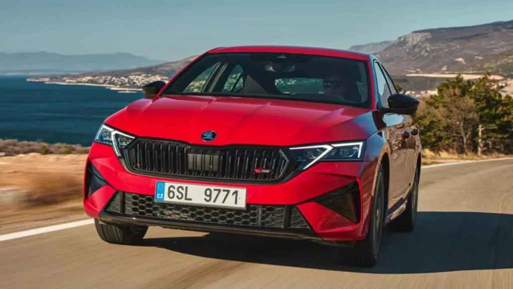 2025 Skoda Octavia RS performance Red Color Front view