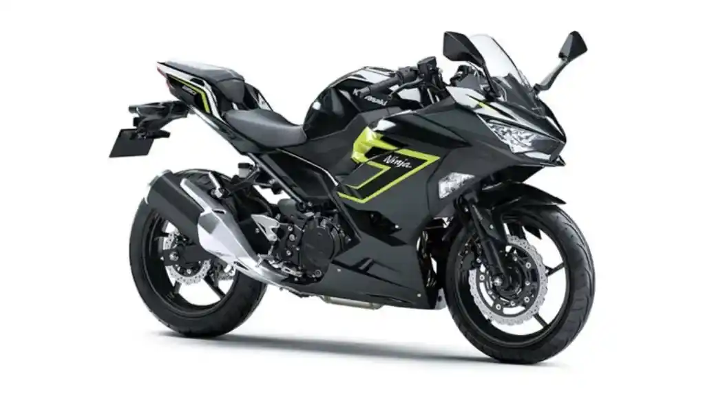 2026 Kawasaki Ninja 250 grey shade with a Fluorescent Green