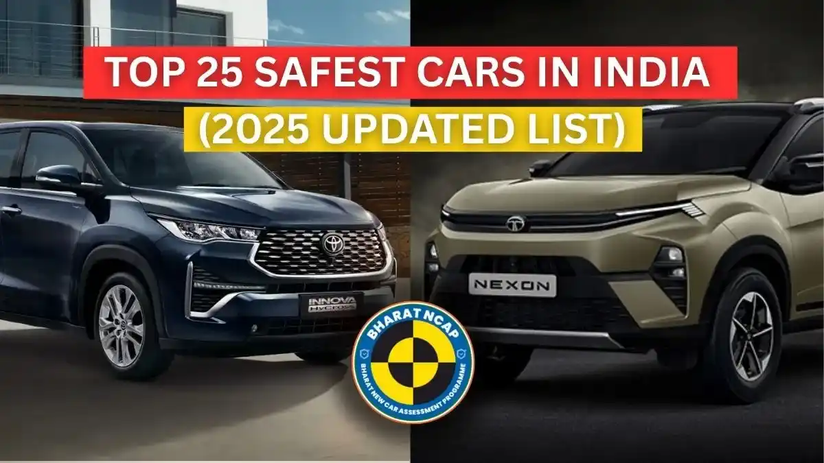 Top 25 Safest Cars in India with Bharat NCAP Ratings (2025 Updated List)
