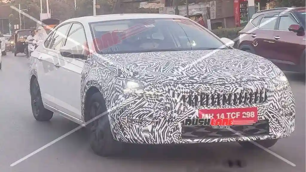 2026 Skoda Slavia Facelift Spotted Front