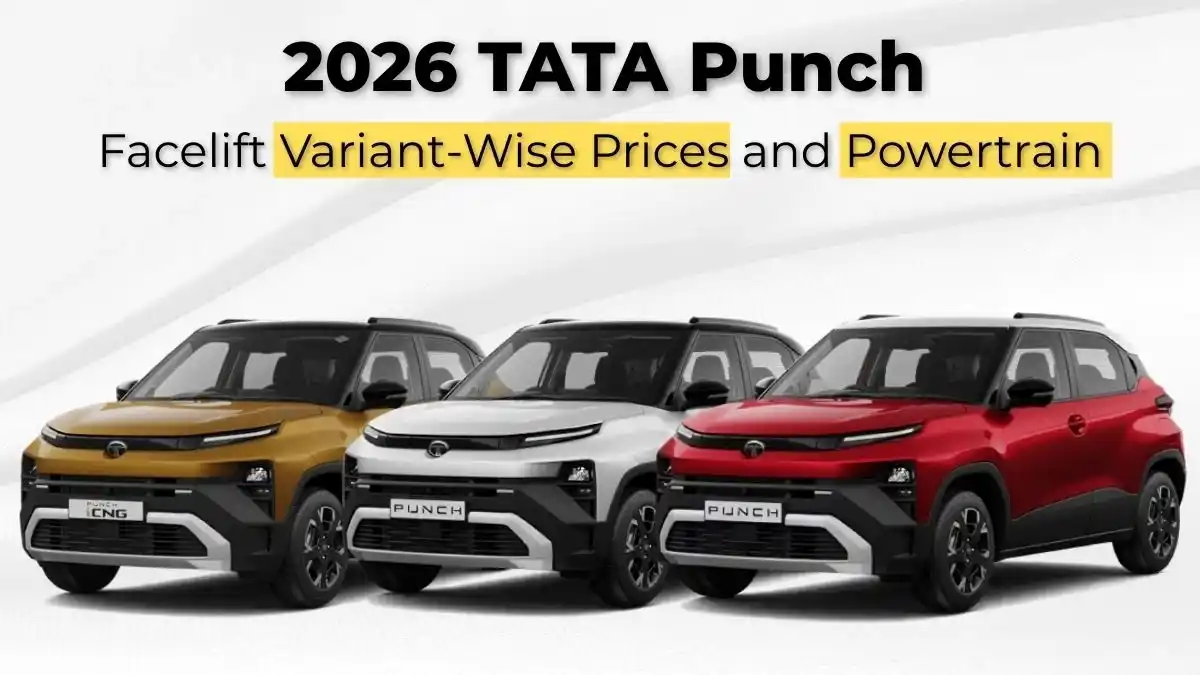 2026 TATA Punch Facelift Variant-Wise Prices and Powertrain
