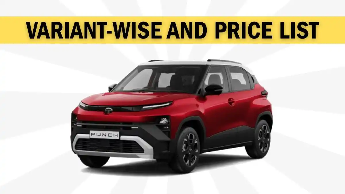 2026 Tata Punch Facelift Full Variant-Wise and Price List
