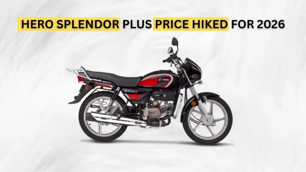 Hero Splendor Plus Price Hiked for 2026