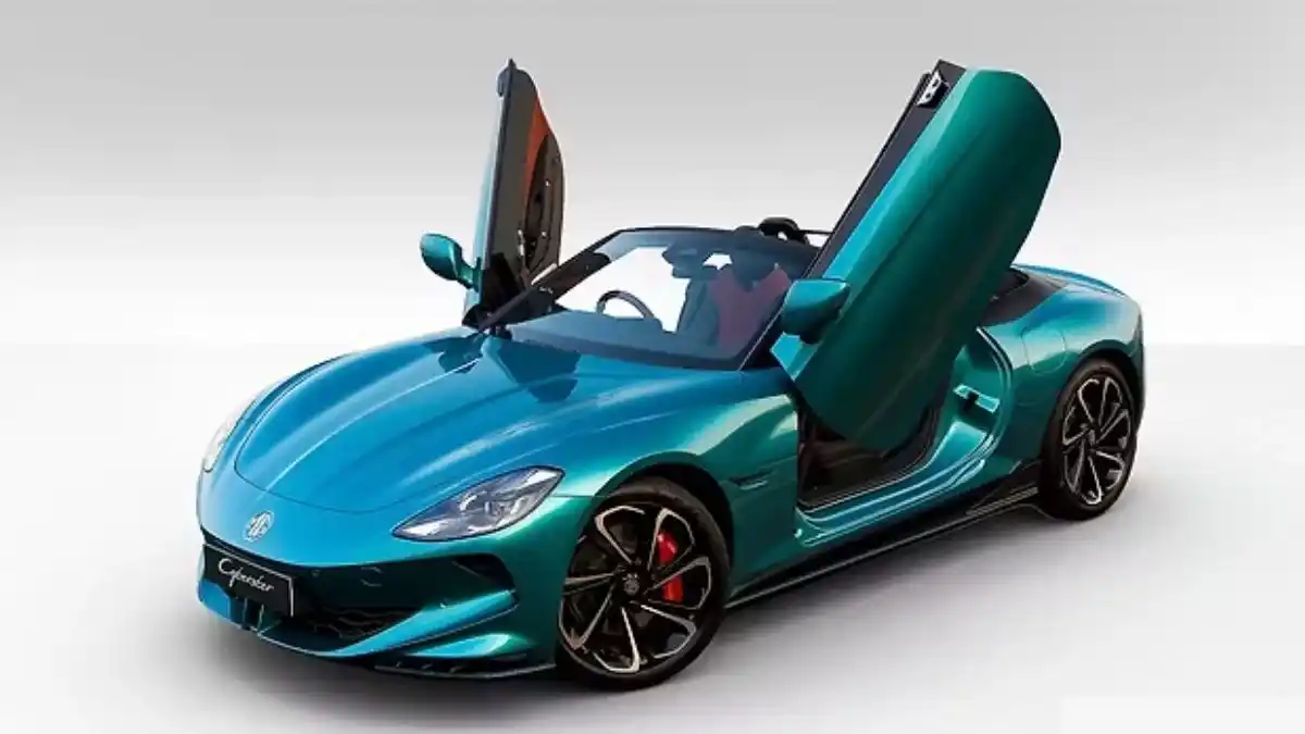 MG Cyberster EV Convertible Gets New Irises Cyan Colour