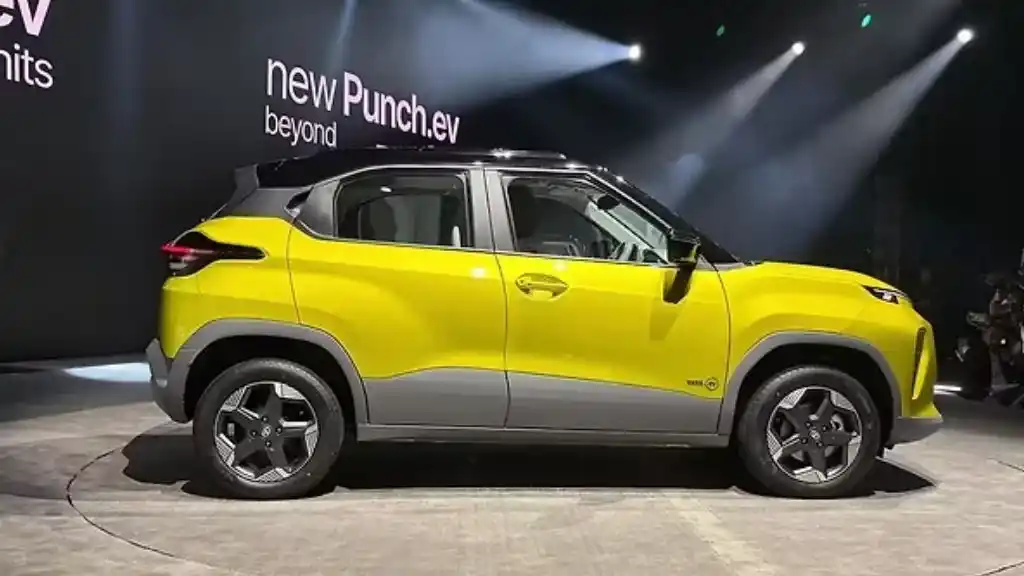 2026 Tata Punch EV Facelift Fearless Yellow