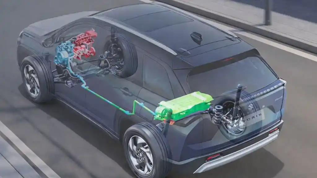 Maruti Victoris Underbody CNG Tank and Engine